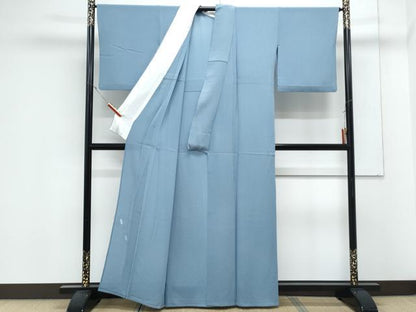 平和屋着物＊夏物　色無地　絽　薄縹色　正絹　逸品　CABK9410th