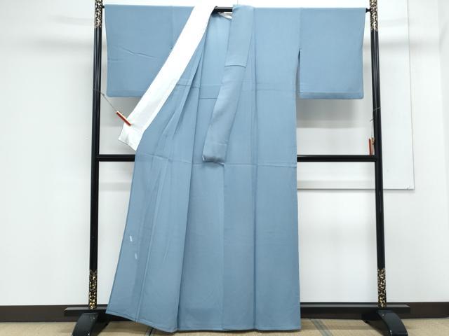 平和屋着物＊夏物　色無地　絽　薄縹色　正絹　逸品　CABK9410th