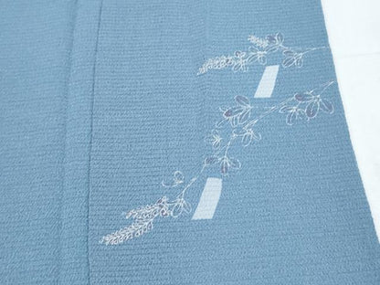 平和屋着物＊夏物　色無地　絽　薄縹色　正絹　逸品　CABK9410th