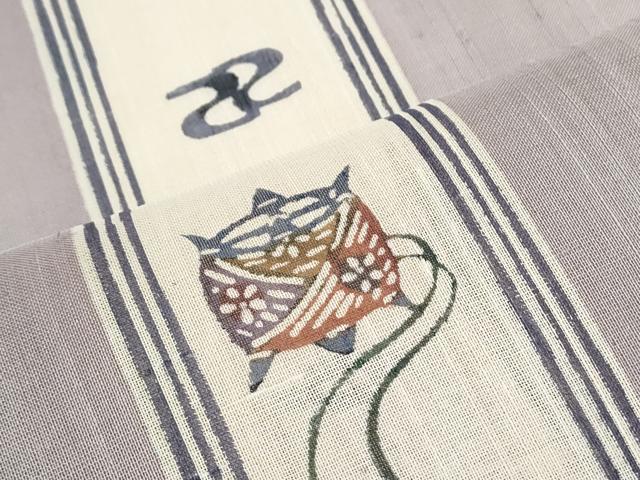 平和屋着物＊夏物　訪問着　紗紬　型染め　吉祥間道　正絹　逸品　CABK9411th