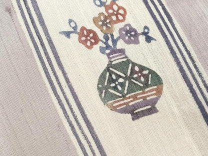 平和屋着物＊夏物　訪問着　紗紬　型染め　吉祥間道　正絹　逸品　CABK9411th