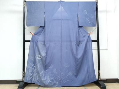 平和屋着物＊夏物　訪問着　絽　地紙草花紋　金彩　正絹　逸品　CABK9413th