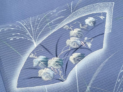 平和屋着物＊夏物　訪問着　絽　地紙草花紋　金彩　正絹　逸品　CABK9413th