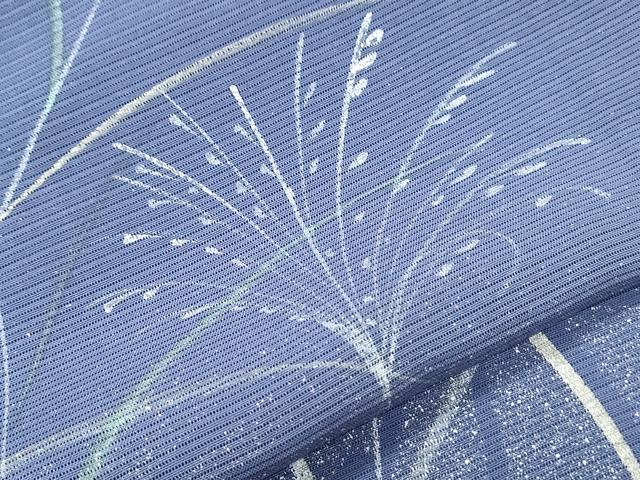 平和屋着物＊夏物　訪問着　絽　地紙草花紋　金彩　正絹　逸品　CABK9413th