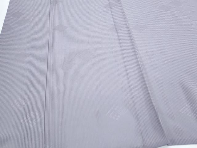 平和屋着物＊夏物　色無地　縦絽　菱文紗　紫苑色　正絹　逸品　未使用　CABK9415th