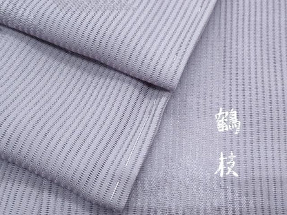平和屋着物＊夏物　色無地　縦絽　菱文紗　紫苑色　正絹　逸品　未使用　CABK9415th