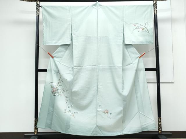 平和屋着物＊夏物　訪問着　絽　草花文　暈し染め　洗える着物　CABK9419th