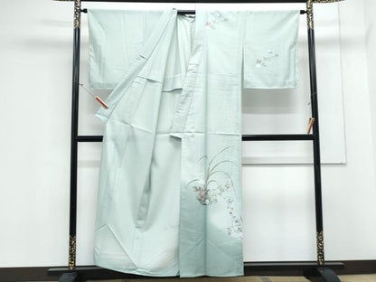 平和屋着物＊夏物　訪問着　絽　草花文　暈し染め　洗える着物　CABK9419th