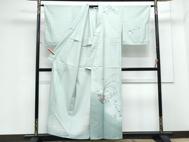 平和屋着物＊夏物　訪問着　絽　草花文　暈し染め　洗える着物　CABK9419th