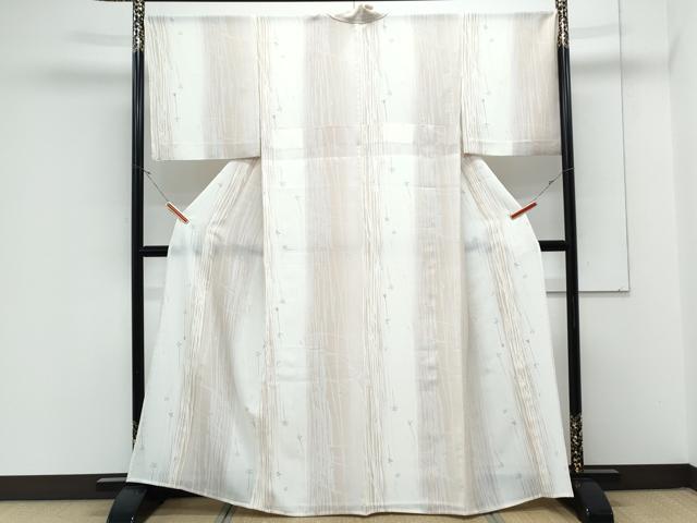 平和屋着物＊夏物　小紋　紗　草花文　洗える着物　CABK9422th