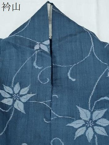 平和屋着物＊夏物　本場小千谷ちぢみ　蔦の葉文　麻　逸品　CABK9424th