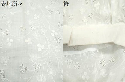 平和屋着物＊夏物　長襦袢　総レース　草花文　胡粉色　CABK9437th