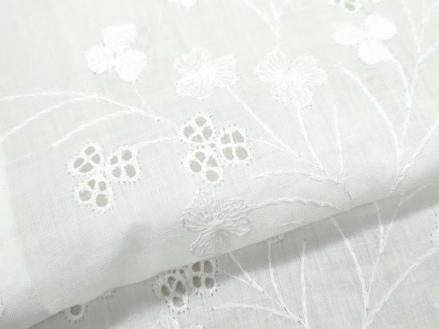 平和屋着物＊夏物　長襦袢　総レース　草花文　胡粉色　CABK9437th