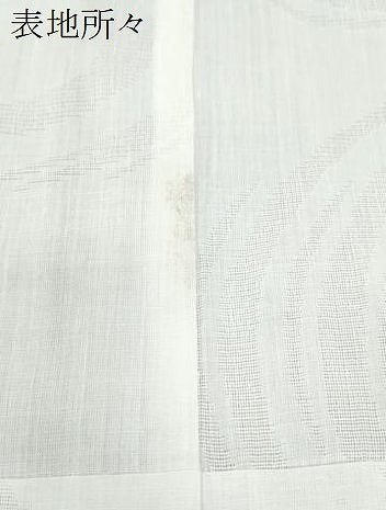 平和屋着物＊夏物　長襦袢　流水紋紗　生成り色　麻　逸品　CABK9440th