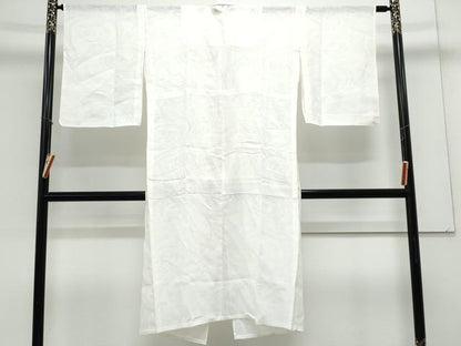 平和屋着物＊夏物　長襦袢　流水紋紗　生成り色　麻　逸品　CABK9440th