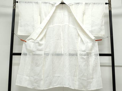 平和屋着物＊夏物　長襦袢　流水紋紗　生成り色　麻　逸品　CABK9440th