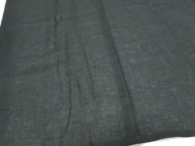 平和屋着物＊夏物　長襦袢　紗　暗黒色　黒地　麻　逸品　CABK9441th
