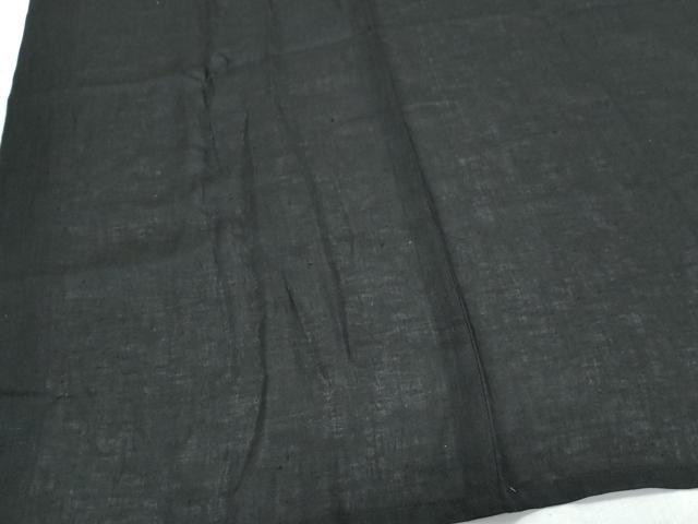 平和屋着物＊夏物　長襦袢　紗　暗黒色　黒地　麻　逸品　CABK9441th