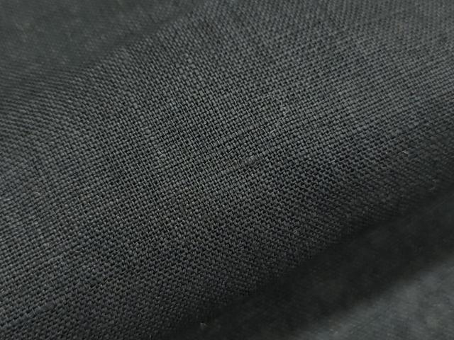 平和屋着物＊夏物　長襦袢　紗　暗黒色　黒地　麻　逸品　CABK9441th