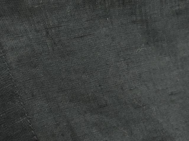 平和屋着物＊夏物　長襦袢　紗　暗黒色　黒地　麻　逸品　CABK9441th