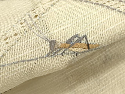 平和屋着物＊夏物　中国三大刺繍　スワトウ刺繍　総刺繍　訪問着　紬地　夏虫　正絹　逸品　CABK9442th