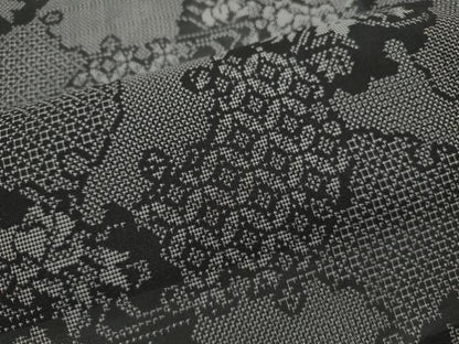 平和屋着物＊夏物　大島紬　夏大島　雪輪花文　さが美扱い　正絹　逸品　CABK9445th
