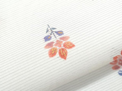 平和屋着物＊夏物　小紋　絽　草花文　洗える着物　CABK9446th
