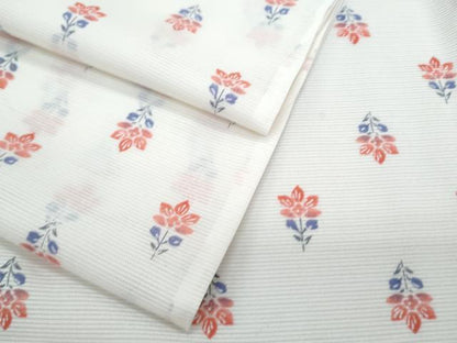 平和屋着物＊夏物　小紋　絽　草花文　洗える着物　CABK9446th