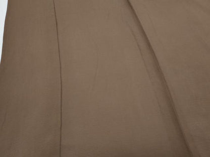 平和屋着物＊夏物　色無地　絽縮緬　焦茶色　正絹　逸品　CABK9455th