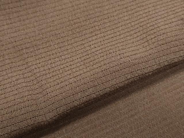 平和屋着物＊夏物　色無地　絽縮緬　焦茶色　正絹　逸品　CABK9455th