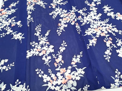 平和屋着物＊夏物　小紋　絽　草花文　正絹　逸品　CABK9539th