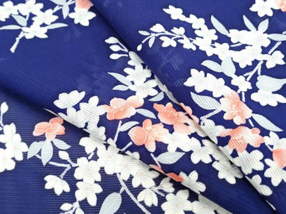 平和屋着物＊夏物　小紋　絽　草花文　正絹　逸品　CABK9539th