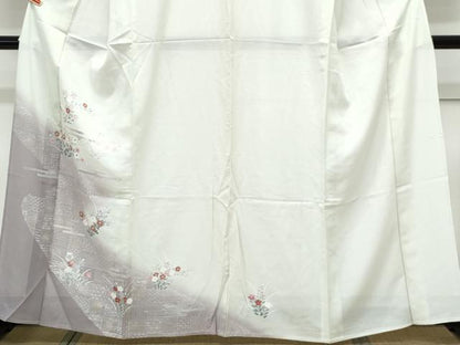 平和屋着物＊夏物　訪問着　絽　エ霞花文　暈し染め　金彩　正絹　逸品　CABK9541th