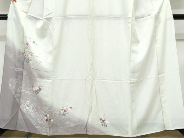 平和屋着物＊夏物　訪問着　絽　エ霞花文　暈し染め　金彩　正絹　逸品　CABK9541th