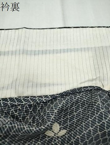 平和屋着物＊夏物　小紋　絽　瓦舞葉文　黒地　正絹　逸品　CABK9542th