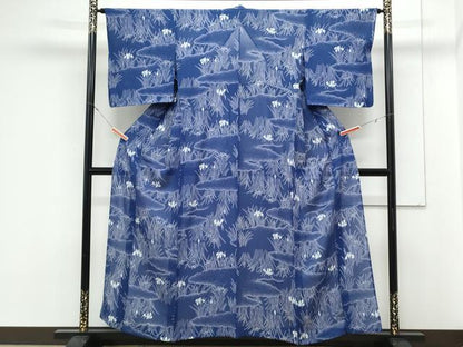 平和屋着物＊夏物　小紋　絽　草花文　正絹　逸品　未使用　CABK9545th
