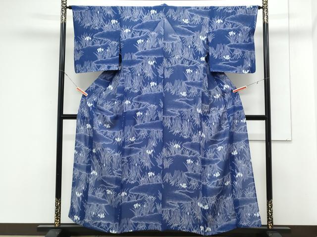 平和屋着物＊夏物　小紋　絽　草花文　正絹　逸品　未使用　CABK9545th