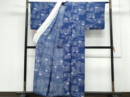 平和屋着物＊夏物　小紋　絽　草花文　正絹　逸品　未使用　CABK9545th