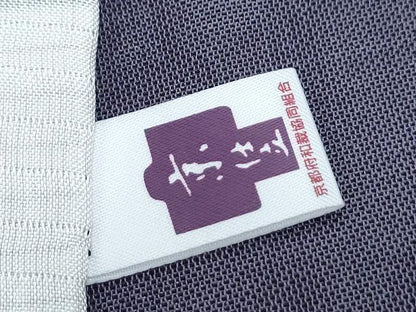 平和屋着物＊夏物　色無地　露芝紋紗　深紫色　正絹　逸品　CABK9552th