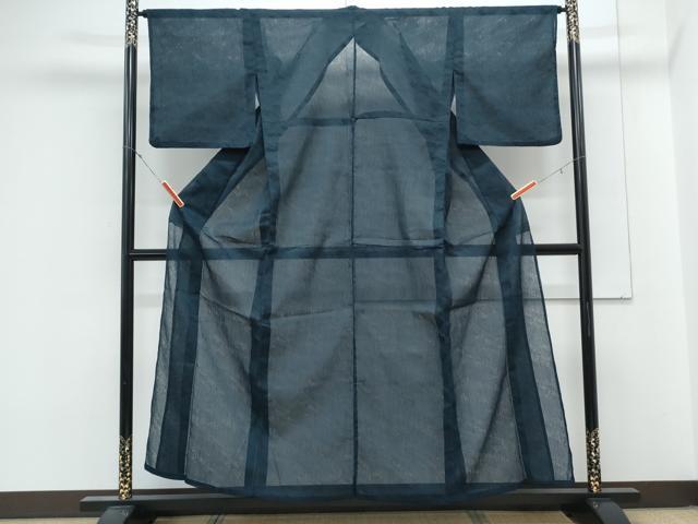 平和屋着物＊夏物　色無地　流水文紗　百入茶色　CABK9553th