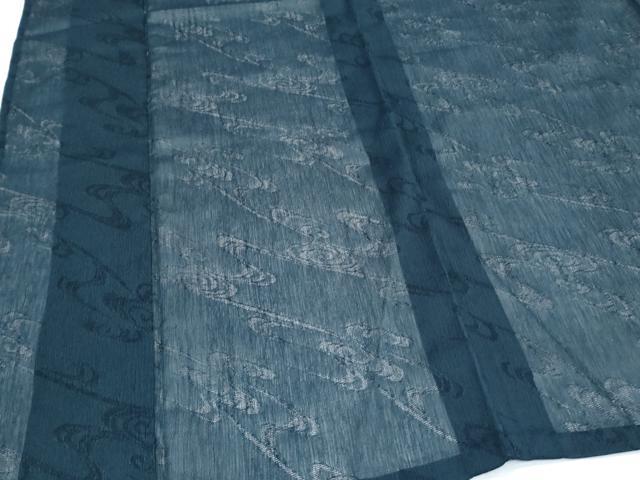 平和屋着物＊夏物　色無地　流水文紗　百入茶色　CABK9553th