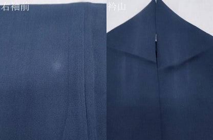 平和屋着物＊夏物　色無地　紗　留紺色　正絹　逸品　CABK9554th