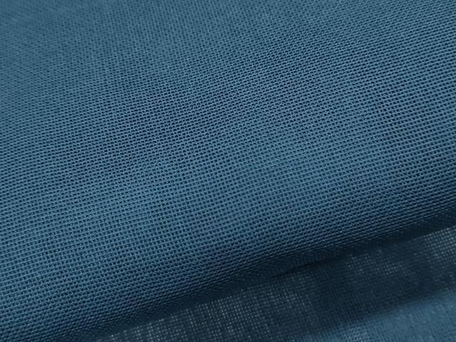 平和屋着物＊夏物　色無地　紗　濃藍色　正絹　逸品　CABK9555th