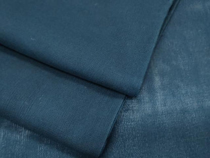 平和屋着物＊夏物　色無地　紗　濃藍色　正絹　逸品　CABK9555th