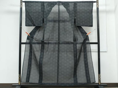 平和屋着物＊夏物　本場大島紬　夏大島　舞花文　正絹　逸品　未使用　CABK9559th