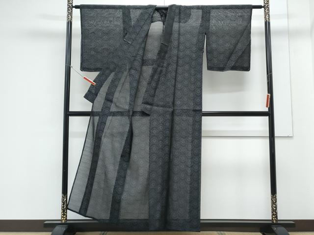 平和屋着物＊夏物　本場大島紬　夏大島　舞花文　正絹　逸品　未使用　CABK9559th
