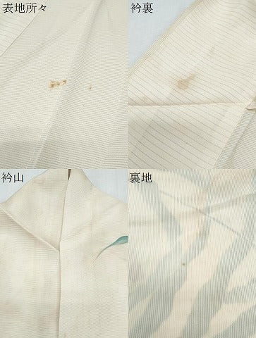 平和屋着物＊夏物　小振袖　二尺袖　絽　草花文　銀彩　正絹　逸品　CABK9562th