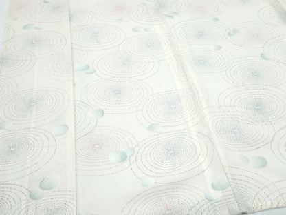 平和屋着物＊夏物　小紋　絽　水玉　ロング丈　正絹　逸品　CABK9566th