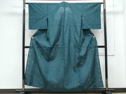 平和屋着物＊夏物　小紋　紗　抽象文様　正絹　逸品　未使用　CABK9568th