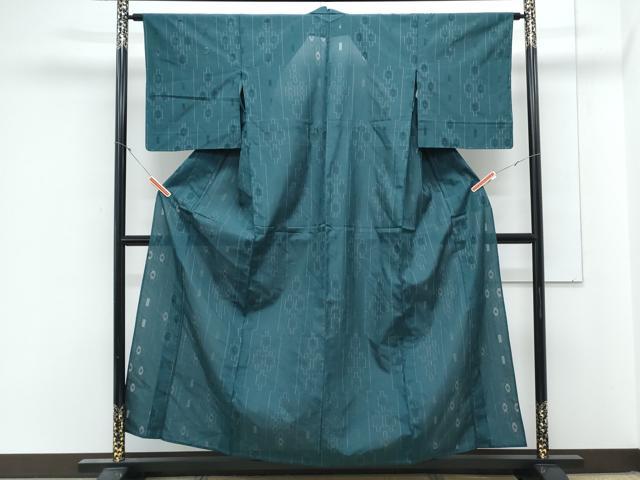 平和屋着物＊夏物　小紋　紗　抽象文様　正絹　逸品　未使用　CABK9568th